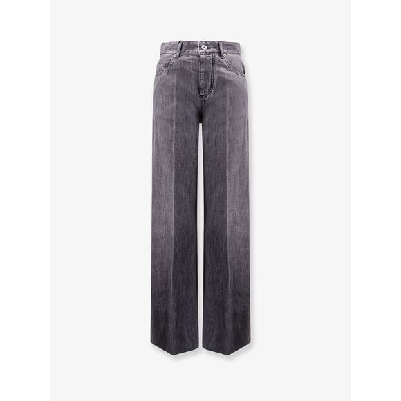 Bottega Veneta Women Black Washed Palazzo Denim Jeans